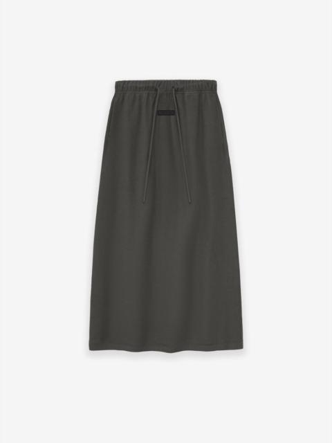 ESSENTIALS Womens Terry Long Skirt