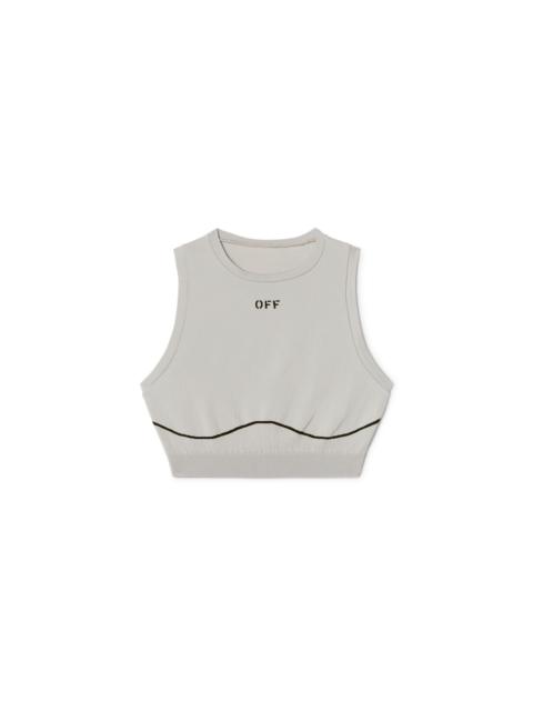 Off-White Gray Stamp Seamless Top