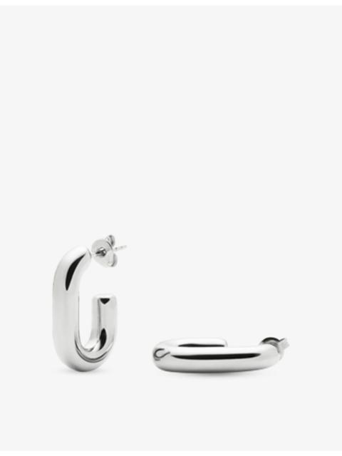 MISSOMA Chubby Oval Small Platinum PVD-Plated Stainless-Steel Hoop Earrings