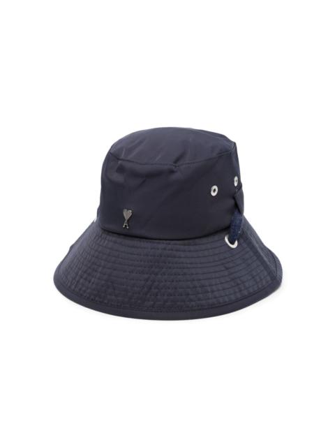 AMI Paris Ami de Coeur logo-plaque bucket hat