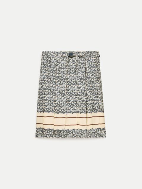 J.CREW Pleated prep skirt in twill scarf print