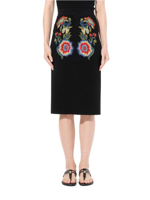 Alexander McQueen Pencil Knee Skirt in Black