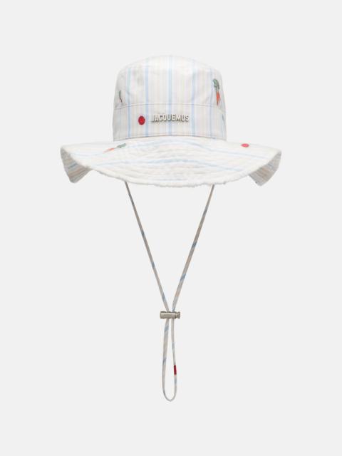 JACQUEMUS Le Bob Artichaut striped cotton canvas bucket hat
