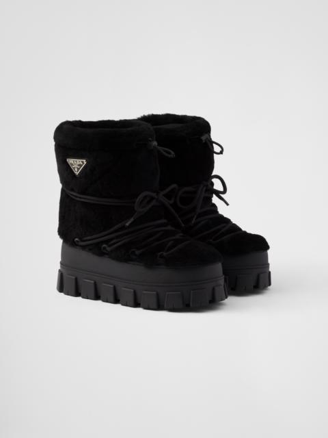 Prada Shearling après ski booties
