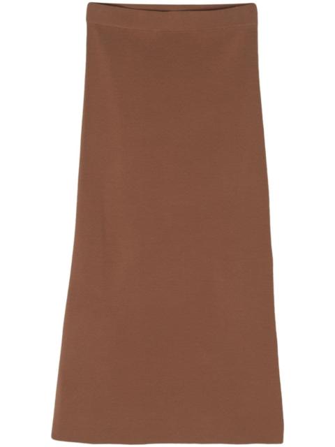 Rails side-slit knitted skirt
