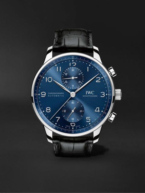 Portugieser Automatic Chronograph 41mm Stainless Steel and Alligator Watch, Ref. No. IW371606