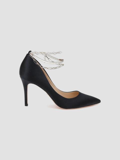 BADGLEY MISCHKA Women's Verna 85MM Satin Pumps - Black Satin