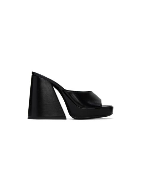 SIMONMILLER Black Slice Heeled Sandals