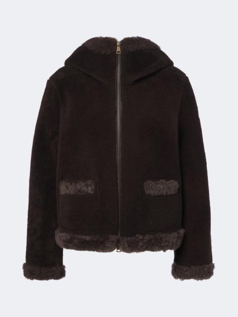 Moncler Leuctre shearling-trimmed down jacket