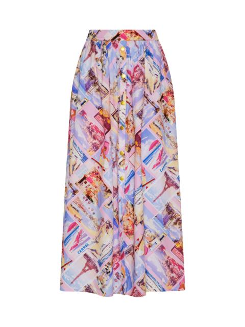 L'AGENCE Seina Poplin Midi Skirt