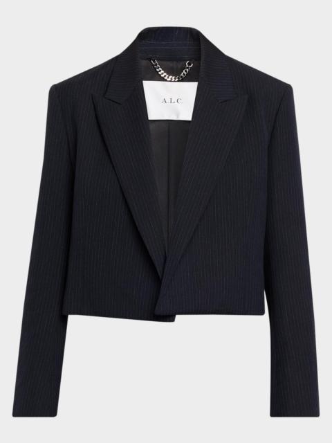 A.L.C. Cass Pinstripe Wool Tailored Jacket