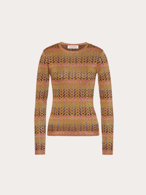 Valentino OPTICAL VALENTINO LUREX JACQUARD SWEATER
