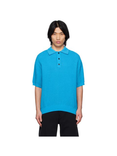 SOLID HOMME Blue Herringbone Polo