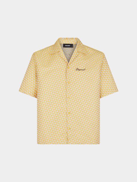 DSQUARED2 MICRO FLOWERS HAWAII SHIRT