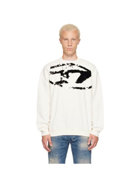 Diesel Off-White Flocked Sweatshirt