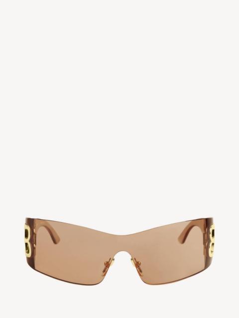 BALENCIAGA Bossy Mask Sunglasses in Light Brown