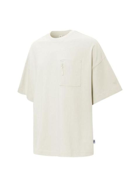 PUMA Logo Pocket T-Shirt 'Beige' 534670-65