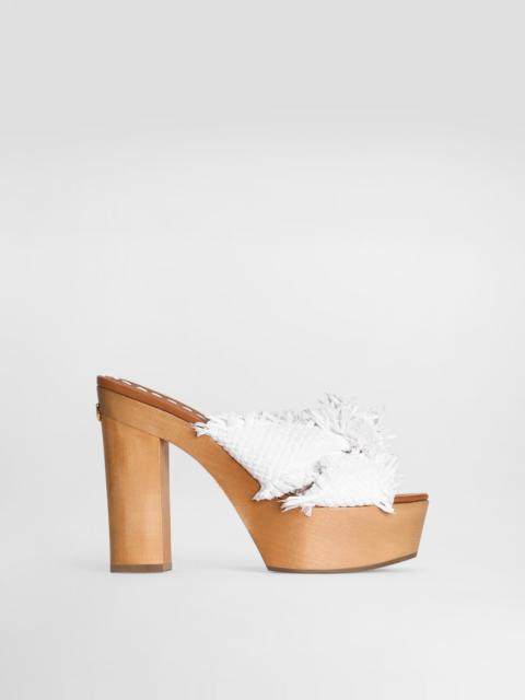 Dolce & Gabbana Raffia wedge sandals