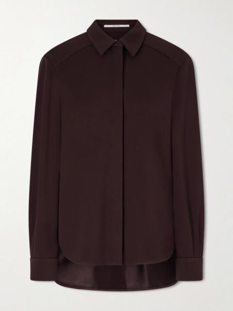 Another Tomorrow Stretch-jersey Blouse