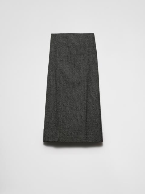 Mouliné maxi-skirt