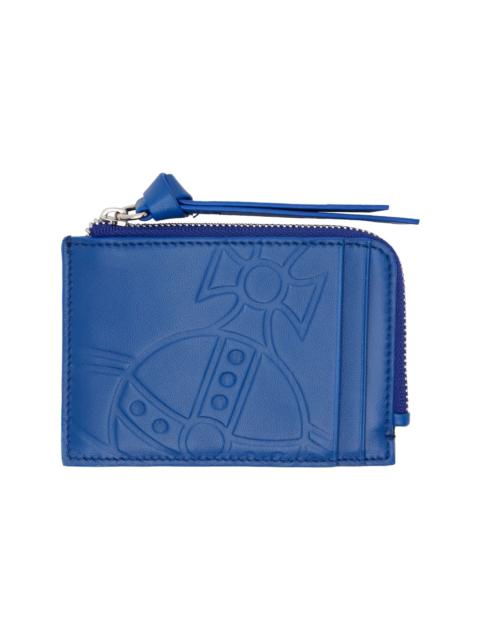 Vivienne Westwood Blue Zip Card Holder