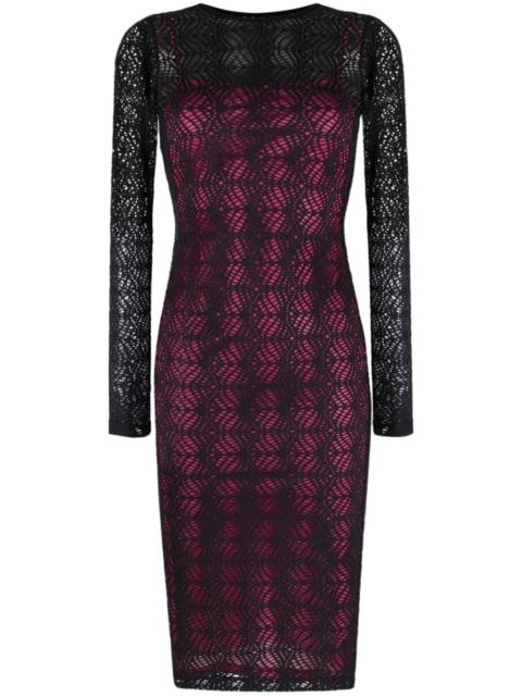 VERSACE JEANS COUTURE sheer long-sleeved dress
