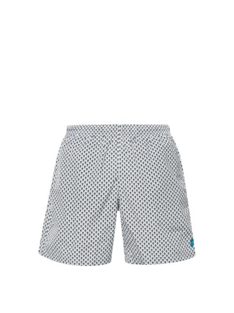 skull-print swim shorts