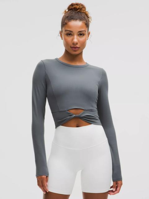 lululemon Cropped Nulu Twist-Hem Long-Sleeve Shirt