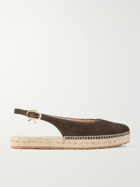 Gianvito Rossi Paz Suede Slingback Espadrilles