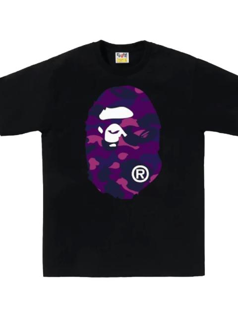 A BATHING APE® Color Camo Big Ape Head Tee "Black / Purple" 1G30 110 027 BLACK PURPLE