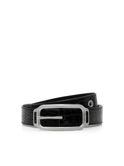 PRINTED CROC STADIUM BUCKLE BELT