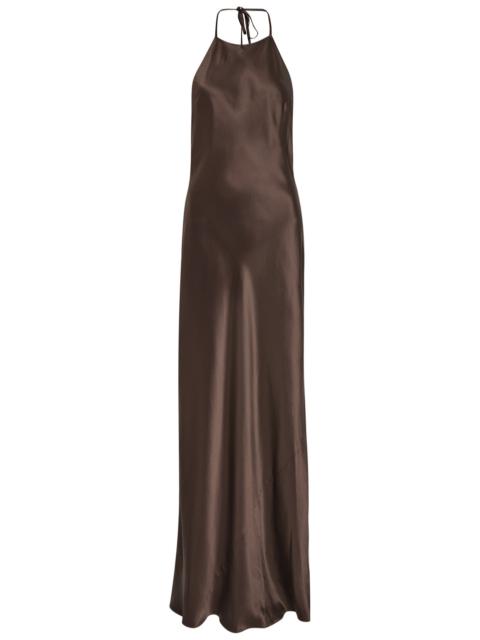 Reformation Reformation Jeany Halterneck Silk Maxi Dress
