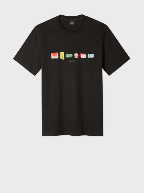 Paul Smith Black 'Stickers' Print T-Shirt