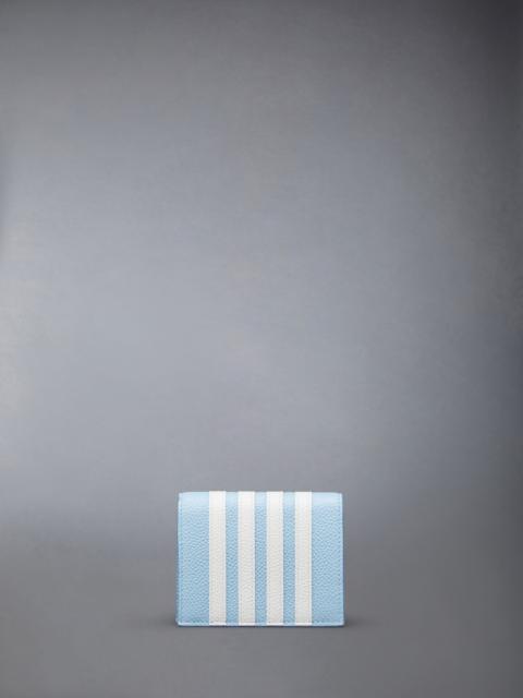Thom Browne Pebble Grain 4-Bar Striped Double Card Holder