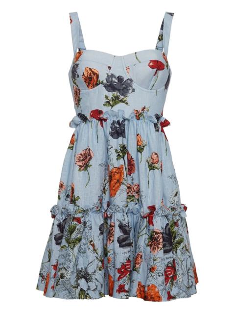 Cara Cara Audrey floral-print tiered mini dress