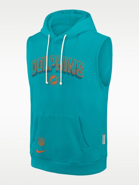 Nike Miami Dolphins Sideline Men's Nike Dri-FIT NFL Sleeveless Pullover Hoodie