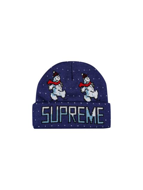 Supreme Snowman Beanie 'Light Navy'