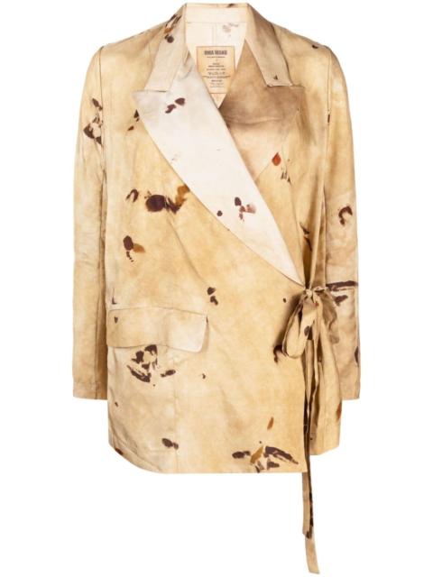 UMA WANG graphic-print side-fastening blazer