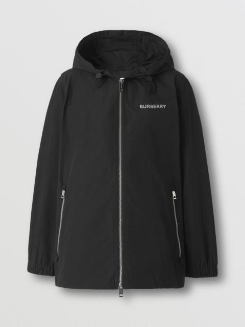 Burberry Horseferry Square Print Cotton Blend Hooded Jacket