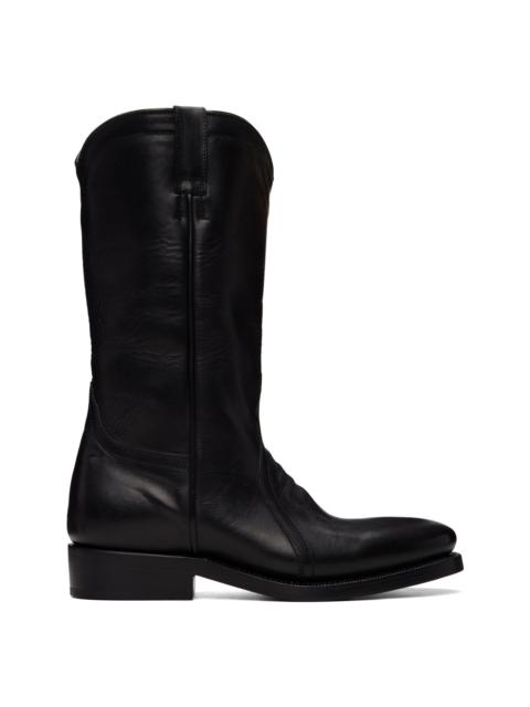 Jil Sander Black Leather Boots