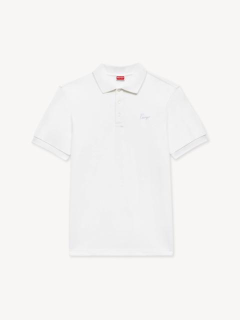 KENZO 'KENZO Signature' embroidered slim polo in cotton