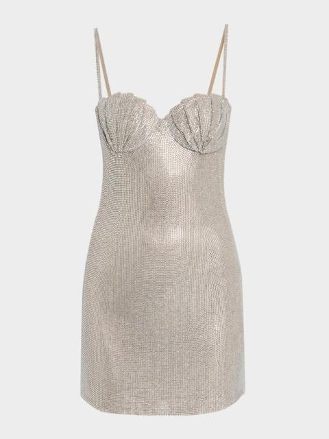 GIUSEPPE DI MORABITO Act II: The Fall Of Icarus Crystal Hotfix Mini Dress