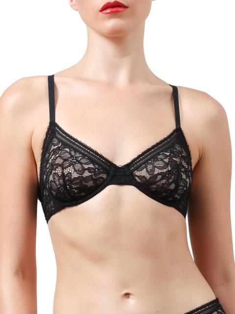 Wolford Women's Graphic Lace Underwire Demi Bra - Black