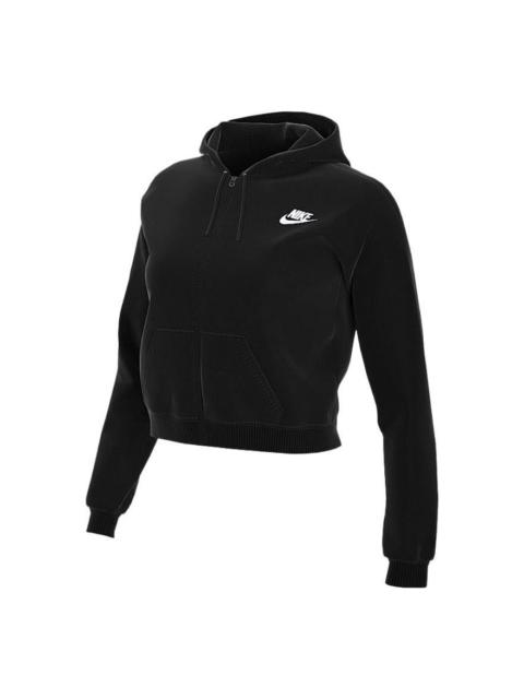 (WMNS) Nike Sportswear Logo Hoodie 'Black' CV8619-010