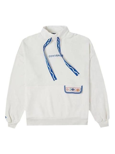Converse (WMNS) Converse Tapesyt Crew Sweatshirt 'White' 10025059-A01