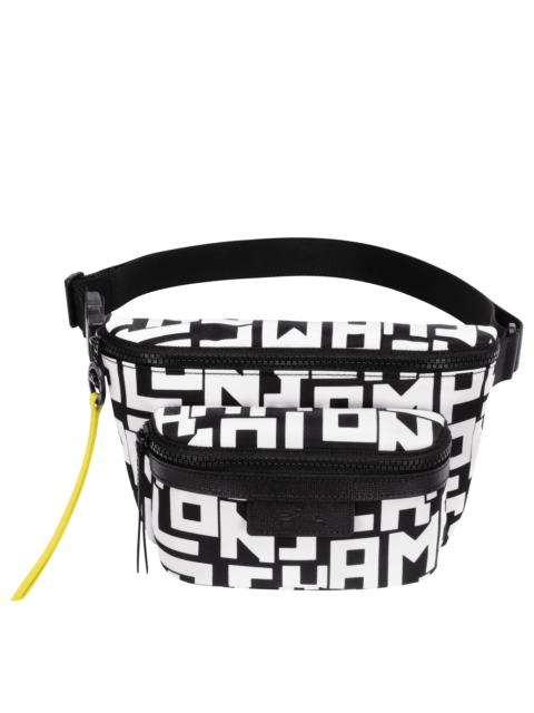 Longchamp Le Pliage LGP M Belt bag Black/White - Canvas