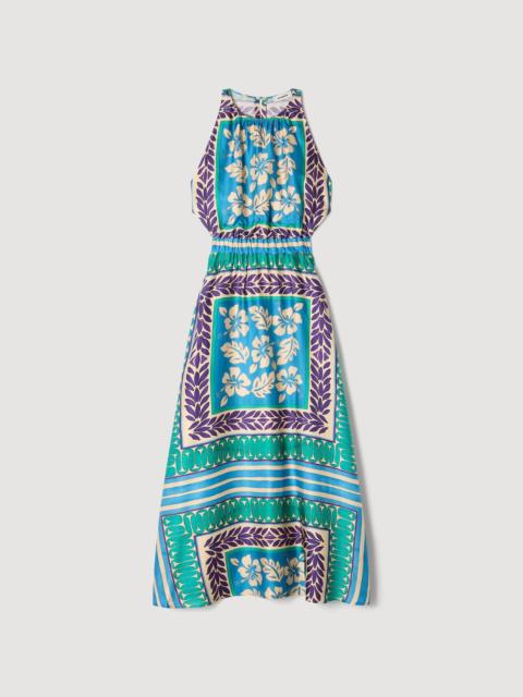 Sandro FLORAL PRINT MAXI DRESS