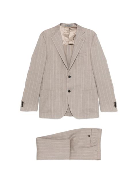 CORNELIANI striped single-breasted blazer
