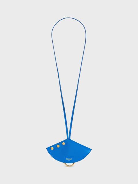CELINE CELINE POUCH NECKLACE IN LAMBSKIN AND BRASS WITH GOLD FINISH