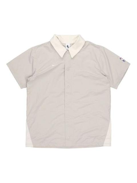 Nike Nike x Fear of God x NBA Crossover Solid Color Loose Short Sleeve Shirt Gray CU4616-271